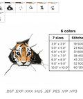 Baby Tiger, machine embroidery design