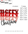 machine embroidery design Merry Christmas