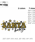 Santa Baby Christmas machine embroidery design