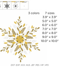  machine embroidery design, fairy snowflake for the new year