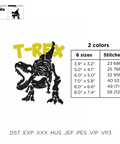 T-Rex skeleton - Hoop&Stitch