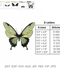 Butterfly, machine embroidery design