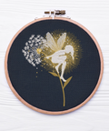 Magic fairy on a dandelion, Machine embroidery design