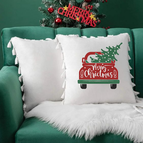 Christmas tree in the car machine embroidery design