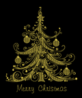 machine embroidery design Christmas tree outline