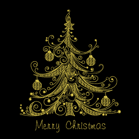 machine embroidery design Christmas tree outline