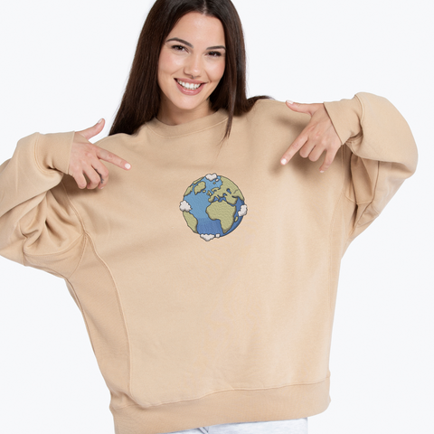 Planet Earth, machine embroidery design