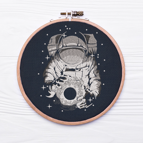 NASA Emblem Astronaut, machine embroidery design