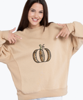 Pumpkin with spider web, embroidery design