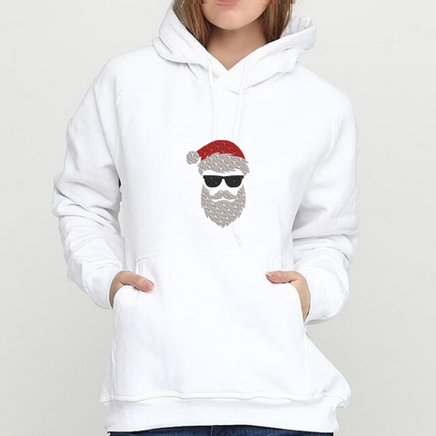 machine embroidery design Santa in Glasses