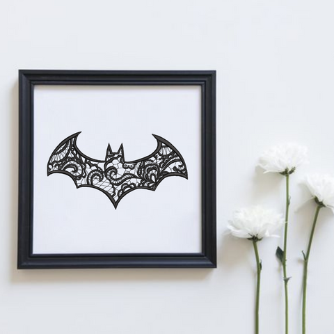 Lace Bat, embroidery design