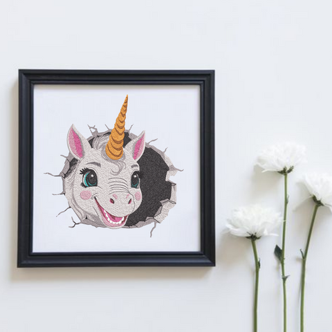 Baby Unicorn, machine embroidery design