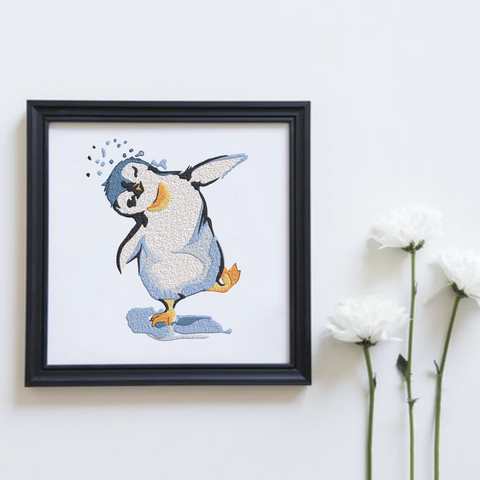 Cute Penguin baby, machine embroidery design