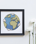 Planet Earth, machine embroidery design