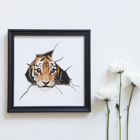 Baby Tiger, machine embroidery design