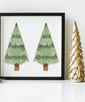 machine embroidery design Christmas tree watercolor