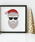 machine embroidery design Santa in Glasses