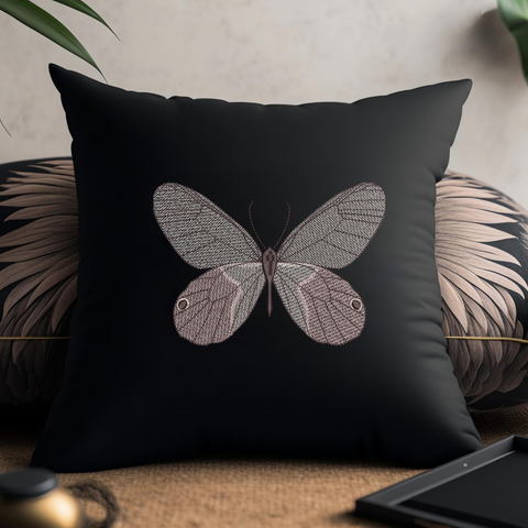 Pink transparent Butterfly, machine embroidery design