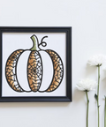 Pumpkin with spider web, embroidery design