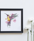 Hummingbird watercolor - Hoop&Stitch