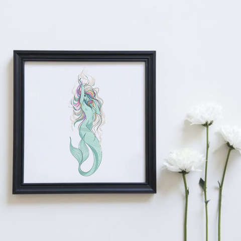 Magical Mermaid machine embroidery design