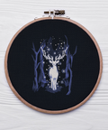 Deer in the Dark, machine embroidery design