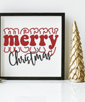 Merry Christmas machine embroidery design. 