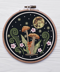 Fly agaric and Moon in the Hoop, machine embroidery design