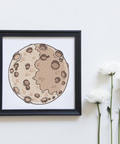 Satellite Moon, machine embroidery