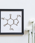 Caffeine Molecule, digital machine embroidery