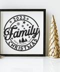 machine embroidery design Christmas family