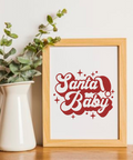 machine embroidery design Santa Baby Christmas