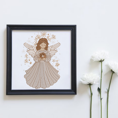 Christmas Angel, machine embroidery design