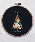 Christmas tree machine embroidery design