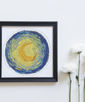 Van Gogh's Starry Night, machine embroidery