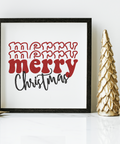 Merry Christmas machine embroidery design