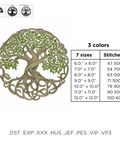 Tree of Life, machine embroidery design