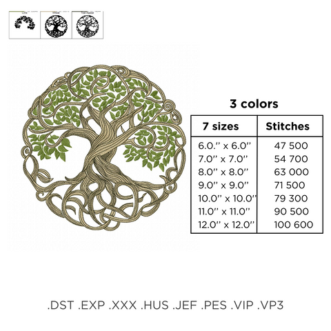 Tree of Life, machine embroidery design