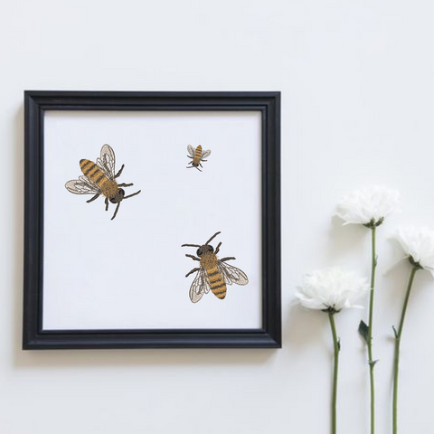 Little Bee, machine embroidery design