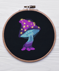 Magic Mushroom with Fireflies machine embroidery design