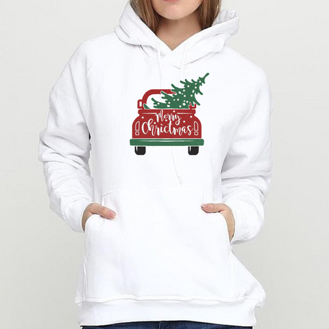 Christmas tree in the car machine embroidery design