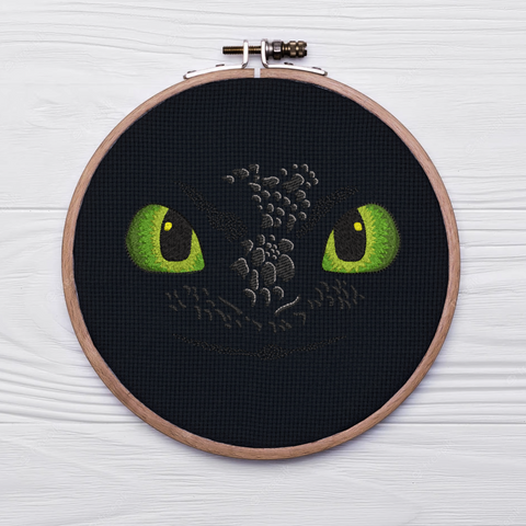 Dragon Eyes machine embroidery design