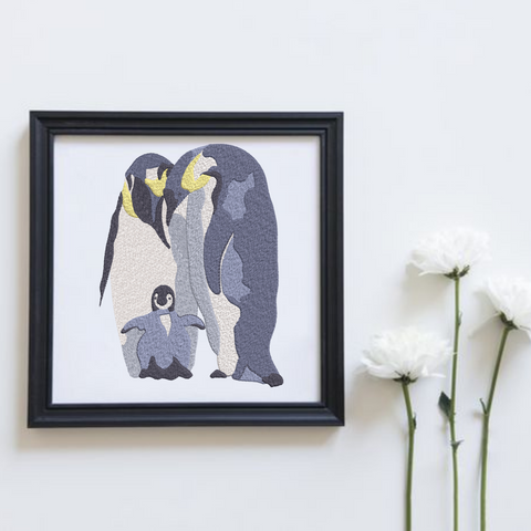 enguin Family, machine embroidery design