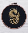 Golden Chinese Dragon, machine embroidery design