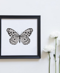 White butterfly, machine embroidery design