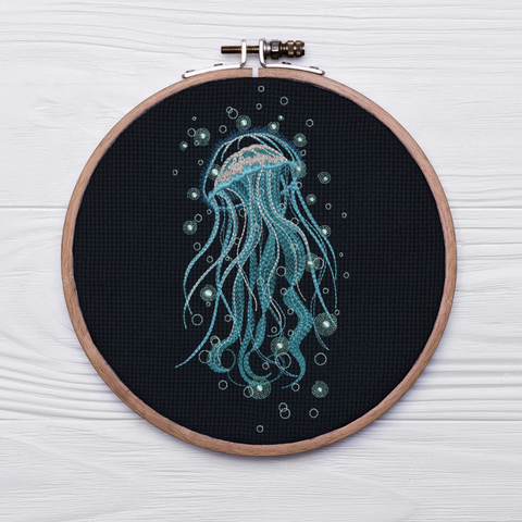 Jellyfish, embroidery design