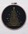 Christmas geometric Tree Machine Embroidery Design