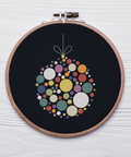 Christmas ball machine embroidery design