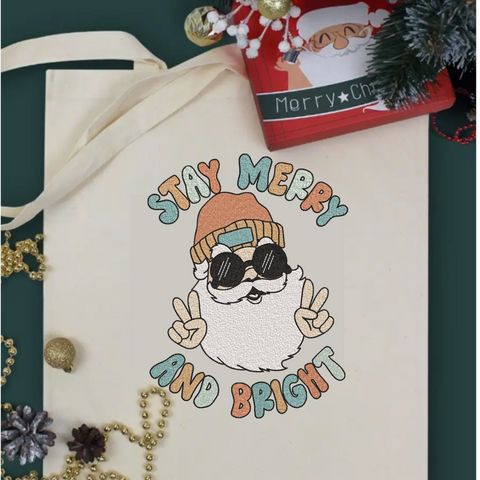 machine embroidery design Happy Santa