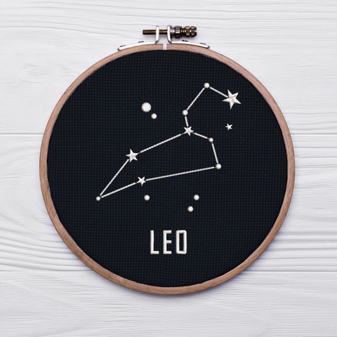 Constellation Leo, machine embroidery design